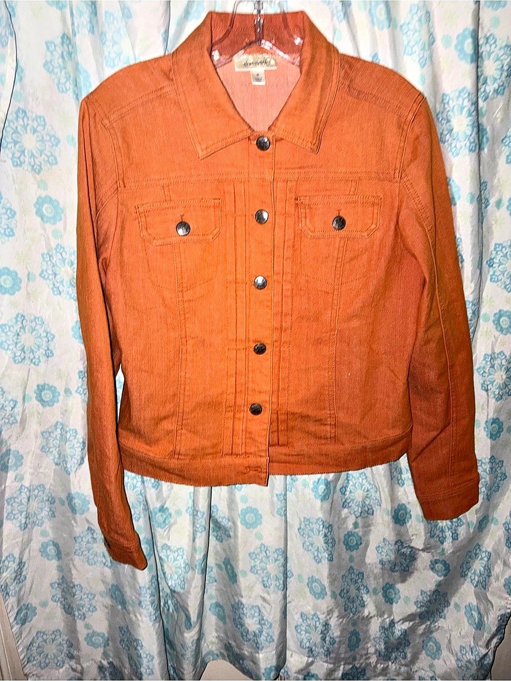 dressbarn Orange Jean Jacket size medium